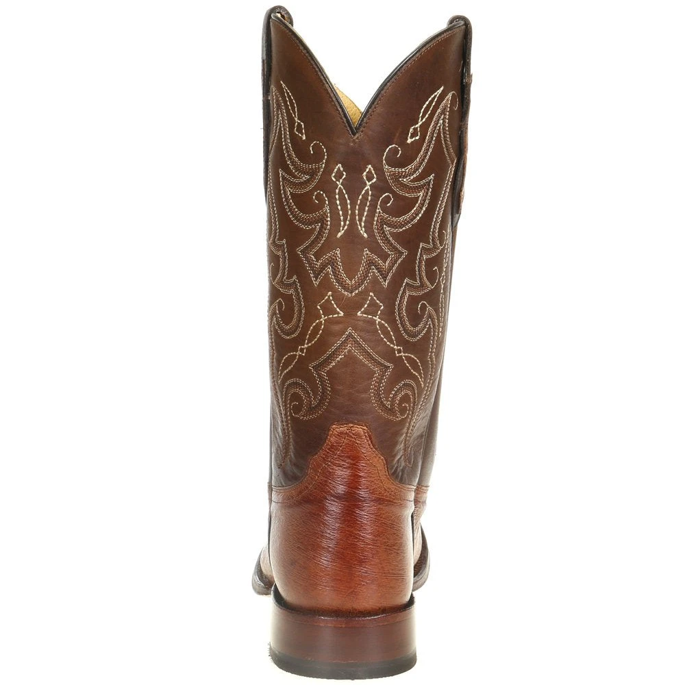 Tony Lama Men's Patron Saddle Smooth Ostrich 13in. Walnut Tundra Top Cowboy Boots 5 Tony Lama Men's Patron Saddle Smooth Ostrich 13in. Walnut Tundra Top Cowboy Boots - Image 3