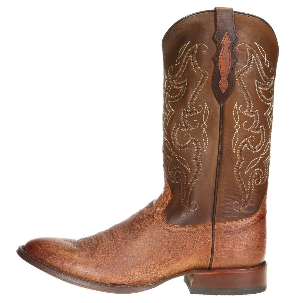 Tony Lama Men's Patron Saddle Smooth Ostrich 13in. Walnut Tundra Top Cowboy Boots 6 Tony Lama Men's Patron Saddle Smooth Ostrich 13in. Walnut Tundra Top Cowboy Boots - Image 4