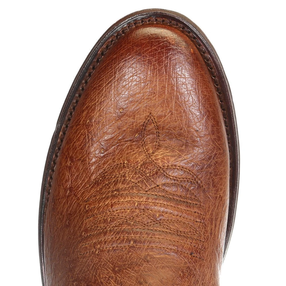 Tony Lama Men's Patron Saddle Smooth Ostrich 13in. Walnut Tundra Top Cowboy Boots 7 Tony Lama Men's Patron Saddle Smooth Ostrich 13in. Walnut Tundra Top Cowboy Boots - Image 5