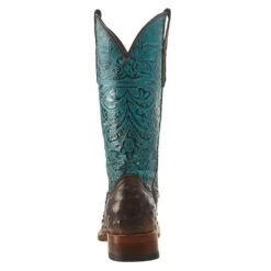 Tanner Mark Boots Women's Nicotine Ostrich Turquoise Top Cowgirl Boot -Cinc Clothing Shop TML207059 4