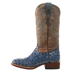Tanner Mark Boots Women's Blue Ostrich Bone Top Boot -Cinc Clothing Shop TML207061 3
