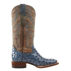 Tanner Mark Boots Women's Blue Ostrich Bone Top Boot -Cinc Clothing Shop TML207061 5