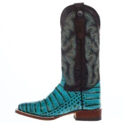 Tanner Mark Boots Womens Caiman Belly Print 13 In Turquoise/Tobacco Top Cowgirl Boot -Cinc Clothing Shop TML207070 03