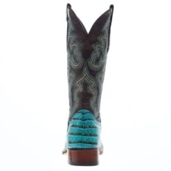 Tanner Mark Boots Womens Caiman Belly Print 13 In Turquoise/Tobacco Top Cowgirl Boot -Cinc Clothing Shop TML207070 04