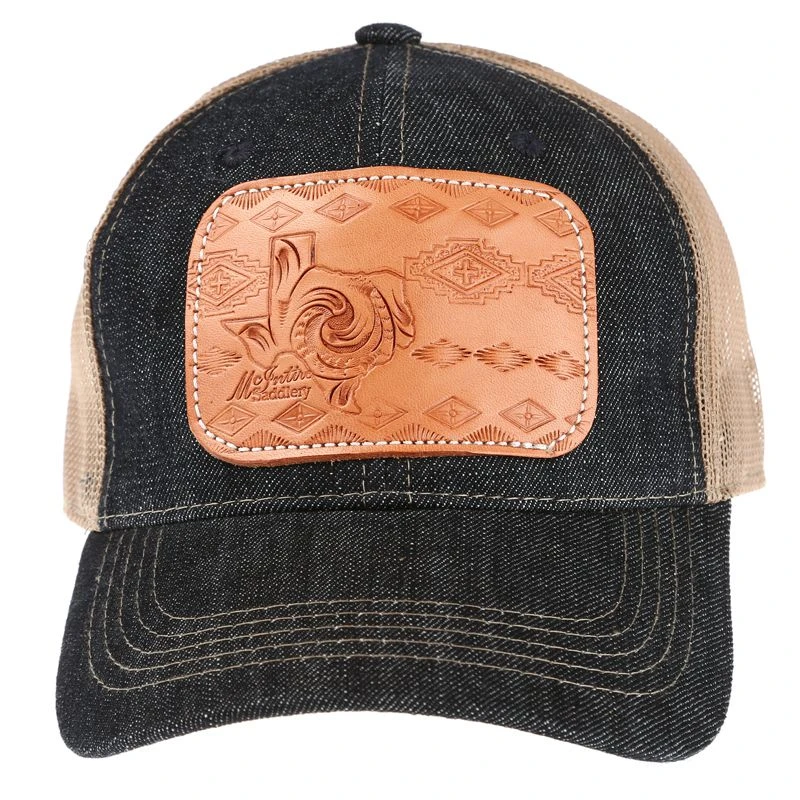 Mcintire Saddlery Ladies Tooled Leather Texas Cap 4 Mcintire Saddlery Ladies Tooled Leather Texas Cap - Image 2