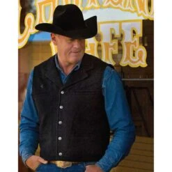 Wyoming Traders Mens Black Buckaroo Vest -Cinc Clothing Shop VBB 20Buckaroo Vest Black 03