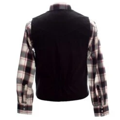 Wyoming Traders Men's Black Bronco Canvas Vest -Cinc Clothing Shop VCB 02