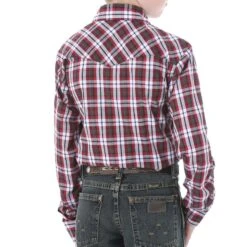 Wrangler Boy's Assorted Color Snap Shirt - Plaid -Cinc Clothing Shop W201WAAL 02
