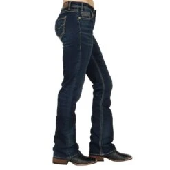 Rock & Roll Cowgirl Riding Extra Stretch Dark Wash Jeans -Cinc Clothing Shop W7 4166 2