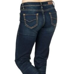 Rock & Roll Cowgirl Riding Extra Stretch Dark Wash Jeans -Cinc Clothing Shop W7 4166 3