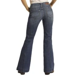 Rock & Roll Denim Women's Mid Rise Trouser Jeans -Cinc Clothing Shop W8M8229 1
