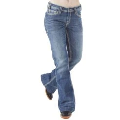 Rock & Roll Denim Women's And Denim Mid Rise Trouser -Cinc Clothing Shop W8M9516 03