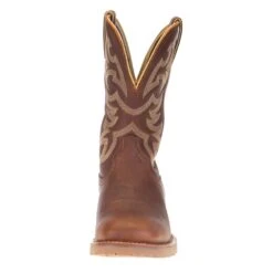 Justin Boot Company Mens H2O MARSHAL WHISKEY NEAT BROWN 11` BROWN TOP SOFT TOE SQ TOE -Cinc Clothing Shop WK4201 1