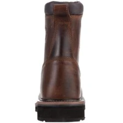 Justin Boot Company Mens Rugged Tan Steel Toe Lace Up Work Boots -Cinc Clothing Shop WK682 4