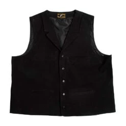 Wyoming Traders Men's Black Buffalo Leather Vest -Cinc Clothing Shop WT BB 11