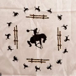 Wyoming Traders Ladies Ivory Fences Wild Rag -Cinc Clothing Shop WT LF1 2