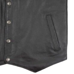 Wyoming Traders Mens Black Dovers Leather Concealed Leather Vest -Cinc Clothing Shop WT VDB 2