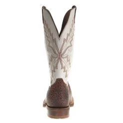 Tony Lama Men's TLX Antonio Red Brown 13in. Soft Cream Top Square Toe -Cinc Clothing Shop XT5102 3