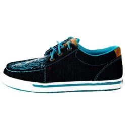 Twisted X Kids Blue Dura TWX Tooled Kicks Casual Shoe -Cinc Clothing Shop YCA0011 3