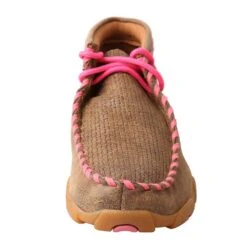 Girl's Twisted X Breast Cancer Awareness Bomber Brown Patchwork Moccasin -Cinc Clothing Shop YDM0026 1