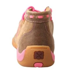 Girl's Twisted X Breast Cancer Awareness Bomber Brown Patchwork Moccasin -Cinc Clothing Shop YDM0026 3