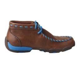 Twisted X Kids Twisted X Woven Brown And Blue Driving Mocs -Cinc Clothing Shop YDM0027 4