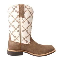 Twisted X Kid's Bomber And White Top Hand Boot -Cinc Clothing Shop YTH0010 4